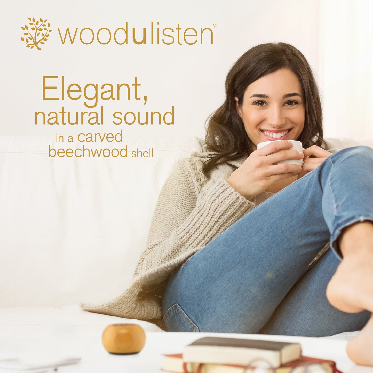 Woodulisten Natural Stereo Set with Charging Dock