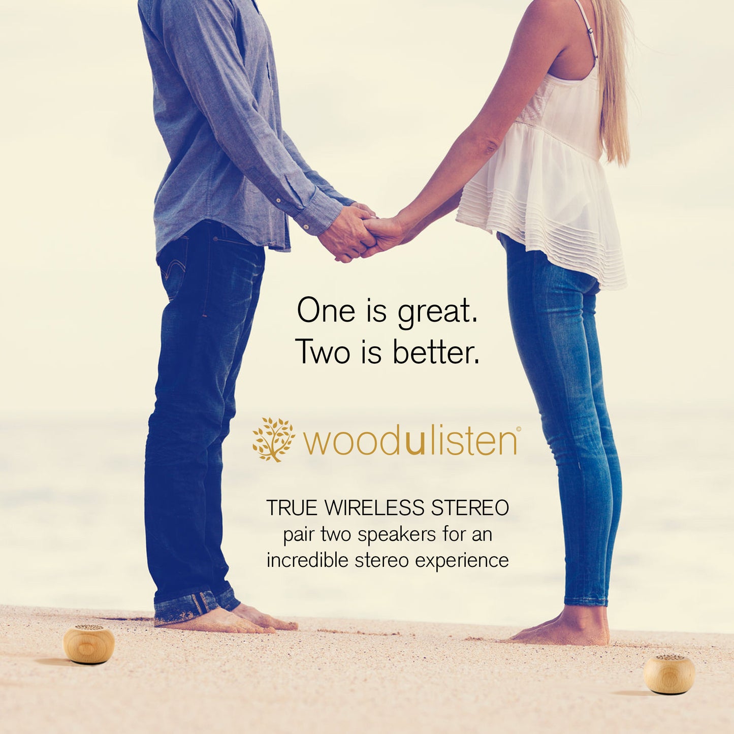Woodulisten Natural Stereo Set with Charging Dock
