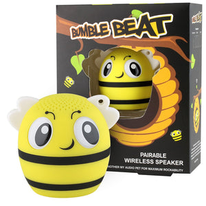 My Audio Pet BumbleBeat Wireless Bluetooth Speaker with True Wireless Stereo Bee with honey comb bee nest box