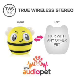 My Audio Pet BumbleBeat Wireless Bluetooth Speaker with True Wireless Stereo Pair with any other MyAudioPet