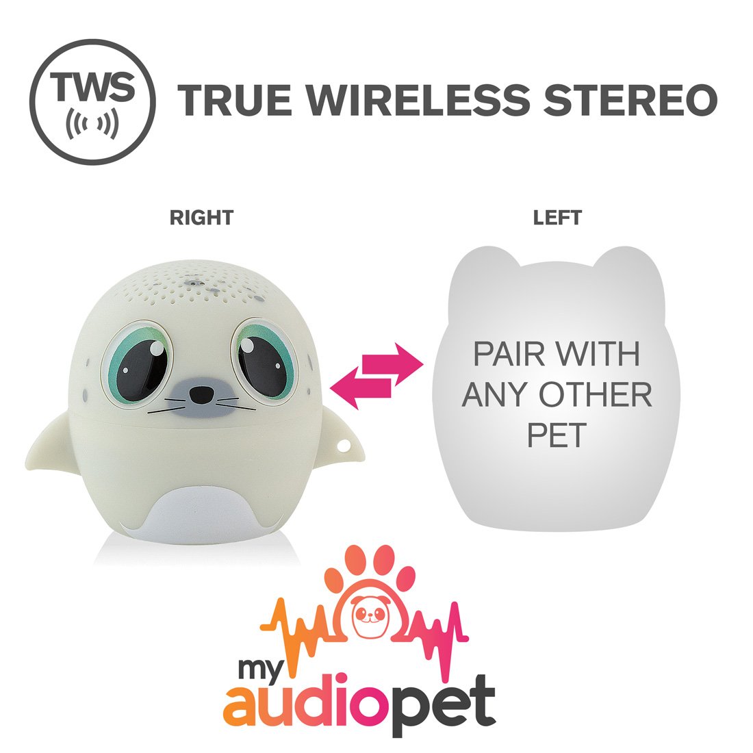 My Audio Pet SEALebration Wireless Bluetooth Speaker with True Wireless Stereo Pair with any other MyAudioPet