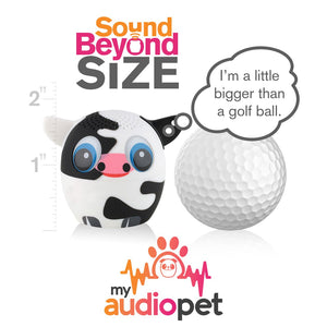 My Audio Pet Moozart Wireless Bluetooth Speaker with True Wireless Stereo Size of a Golf Ball