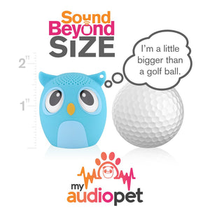 My Audio Pet OWLcapella Wireless Bluetooth Speaker with True Wireless Stereo Size of a Golf Ball