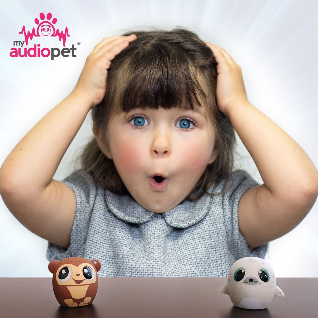 My Audio Pet SEALebration Wireless Bluetooth Speaker with True Wireless Stereo Baby Seal and GoGoBananas the Monkey that are so unbelievably cute!