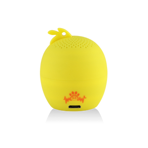 My Audio Pet Chick-a-dee-doo-dah Wireless Bluetooth Speaker with True Wireless Stereo Chick showing the brand logo on the back