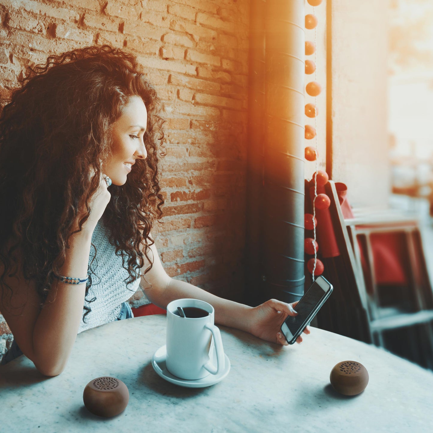 Woodulisten Java Stereo Set with Charging Dock