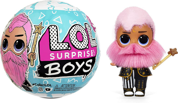 LOL Surprise Boys Series 5 Collectible Boy Doll with 7 Surprises, Reveal Hidden Flocked Hair, Accessories, Gift for Kids
