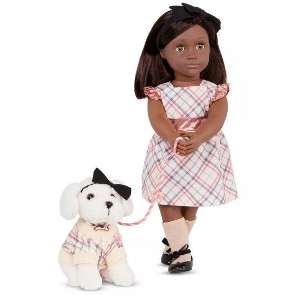 Our Generation Candice with Dog Plush Chic 18" Matching Doll & Pet Set