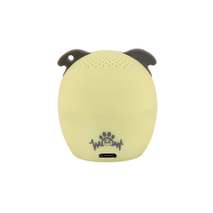 My Audio Pet Power Pup Wireless Bluetooth Speaker with True Wireless Stereo Pug logo brand back side